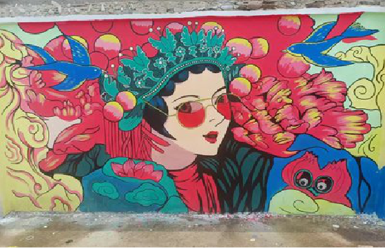 安远墙体彩绘-网红墙