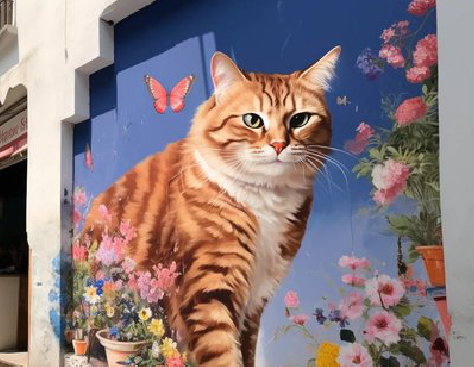 安远自己绘制有个性的手绘墙