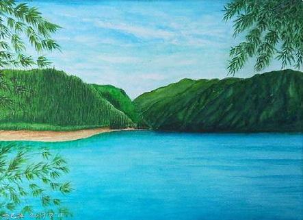 安远在墙绘中，如何绘画绿水青山？