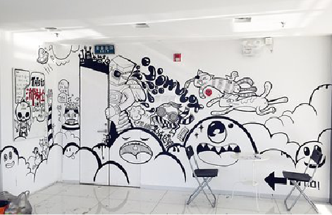 安远手绘墙并非传统涂鸦。